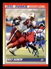 1990 Score Football #293 Ray Agnew Signed Autograph (no COA) *d2