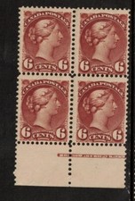 Canada 43 Mint Fine Never Hinged Block Showing Imprint In Bottom Margin Canada 43 Mint Fine Never Hinged Block Showing Imprint In Bottom Margin