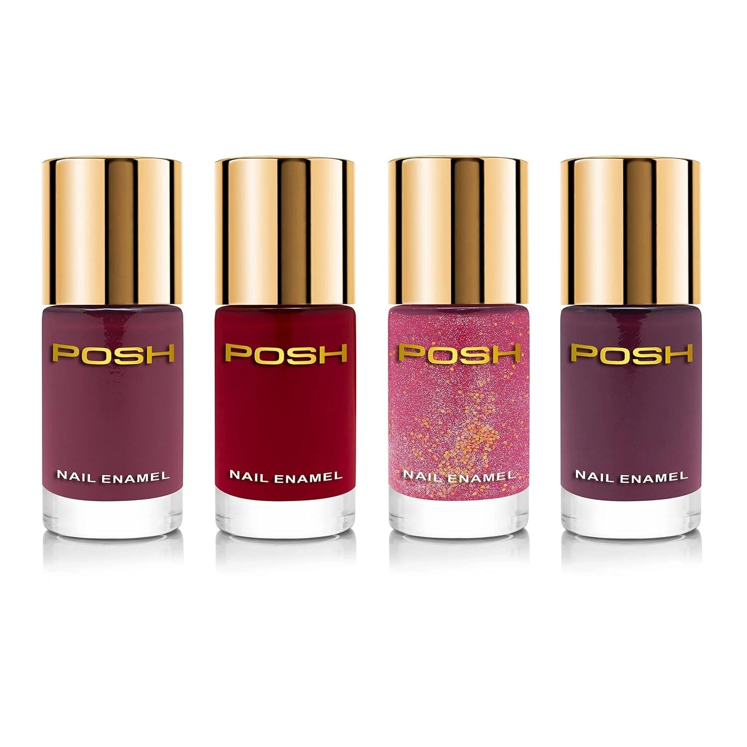 POSH HIGH GLOSS QUICK DRY TOXIN FREE COMBO OF 4 NAIL POLISH