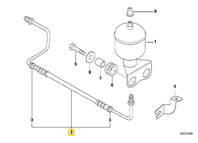 Genuine BMW 7 Series E38 Saloon Right Pressure Hose Assembly 1091320 NO🇺🇸DUTY - Image 3 of 3