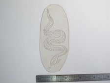 vtg 1960s 70s Tattoo Flash acetate stencil Slithering Snake signed SN1