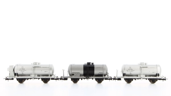 Rivarossi HR6489 Set 3 Waggons Kesselwagen Von 27M3 A 2 Asse Typ Mbe M3+ Mr4+-image