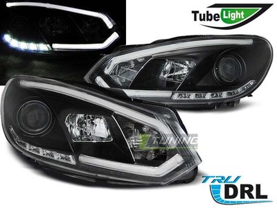 Ajovalot LED DRL LTI-valoputken sisällä for VW GOLF 6 VI 08-12 mustalle LPVWI5WL