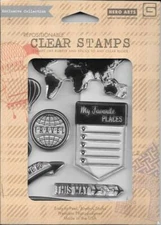 Hero Arts #CL 690 My Favorite Travel Collection by BasicGrey Clear Stamps - NIP