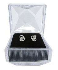 24PC Wholesale Clear Acrylic Crystal Stud Earring Box Display Jewelry Gift Boxes