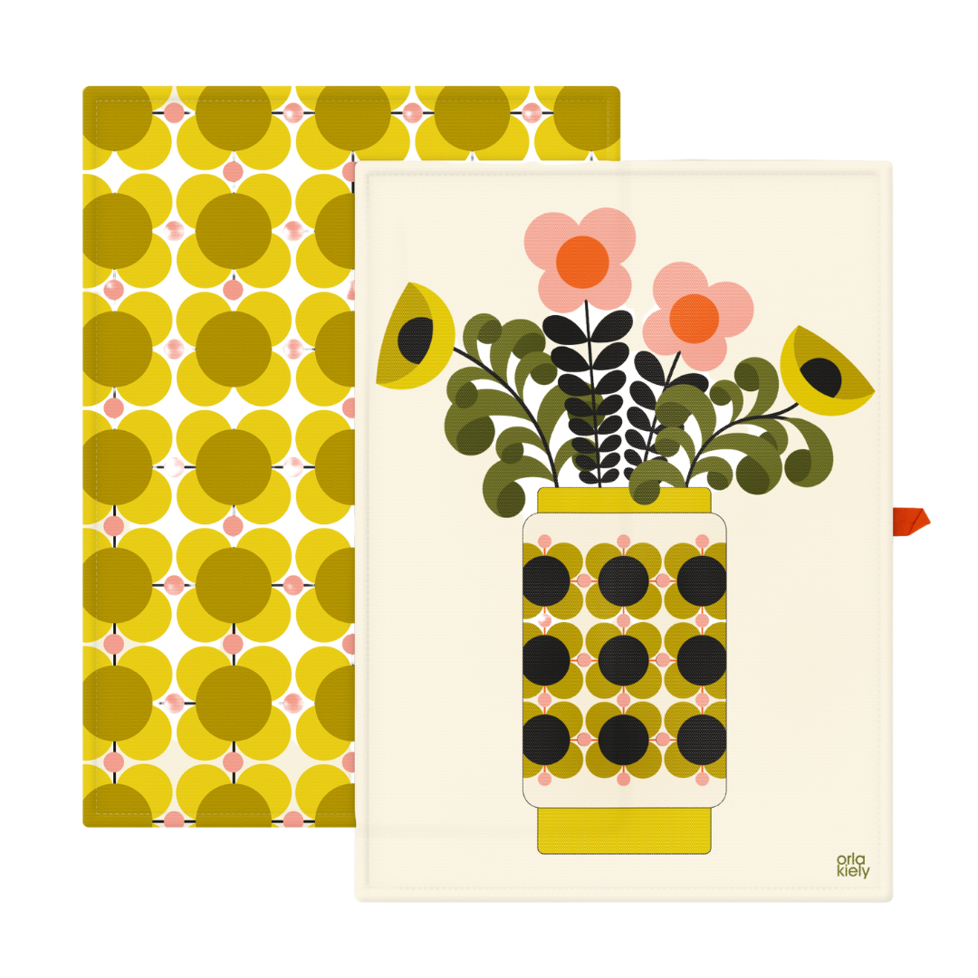 Orla Kiely Vase of Flowers Set of Two TTowels eBay