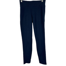 Susan Graver Petite Weekend Premium Stretch Smoothing Waist Pant Navy PXS Size