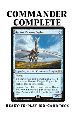 Ramos, Dragon Engine GOLD SPELLS MUTATE 5c Magic MTG Custom Commander Deck