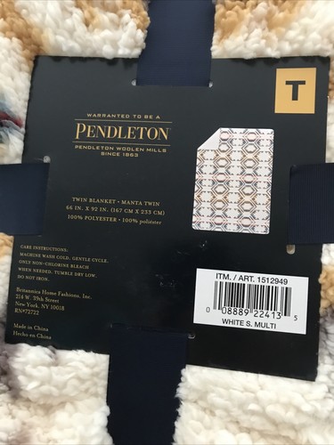 Pendleton Woolen Mills Since 1863 Twin SherpaBlanket 66X92 100% Polyester NWT - Picture 9 of 10