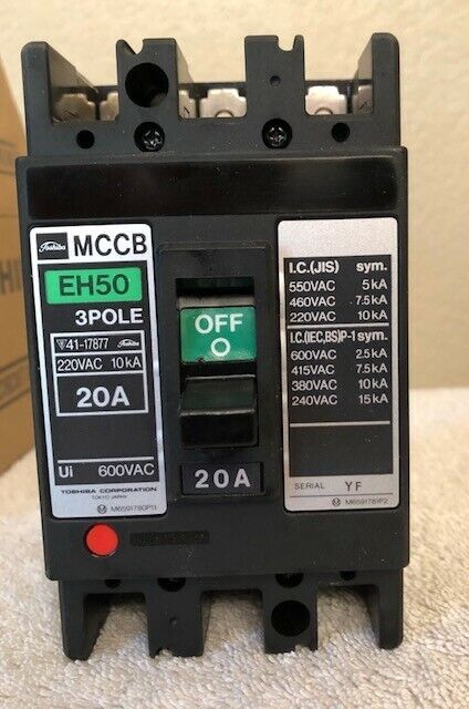 New Toshiba EH50 3P 20A circuit breaker | eBay New Toshiba EH50 3P 20A circuit breaker | eBay