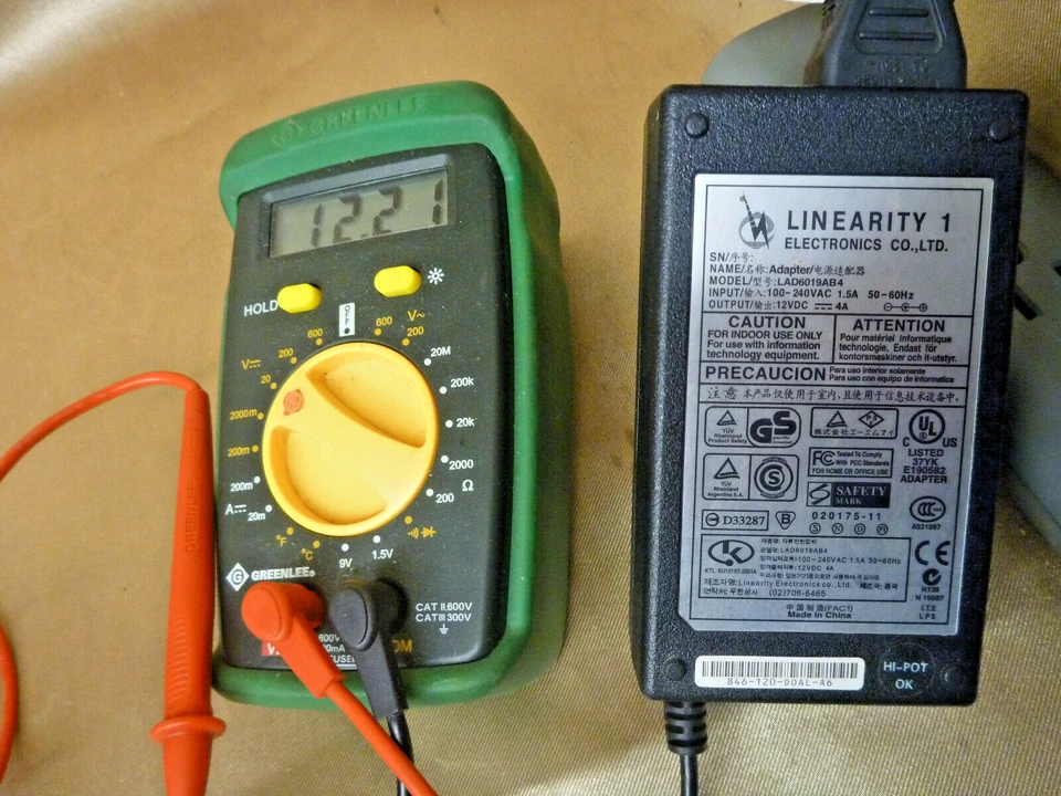 Linearity1 12VDC 4A Adapter Charger for LAD6019AB4 LCD Monitor Power Supply Cord - Image 2 of 4