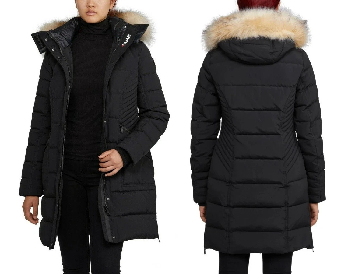 PAJAR CANADA SKYLAR FF DOWNFILL REMOVABLE HOOD FAUXFUR TRIM PUFFER BLACK XL 629