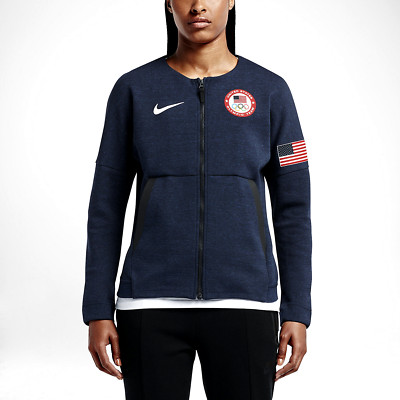 Nike Wmns USA Olympics Tech Fleece Jacket 806996-473 Obsidian Blue (Women's XL)