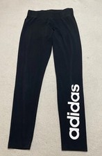 Adidas Jogger Women's Small Black Spell Out Logo Leggings