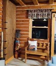 Horse, Barn Window Curtain Valance 43" wide 14" long