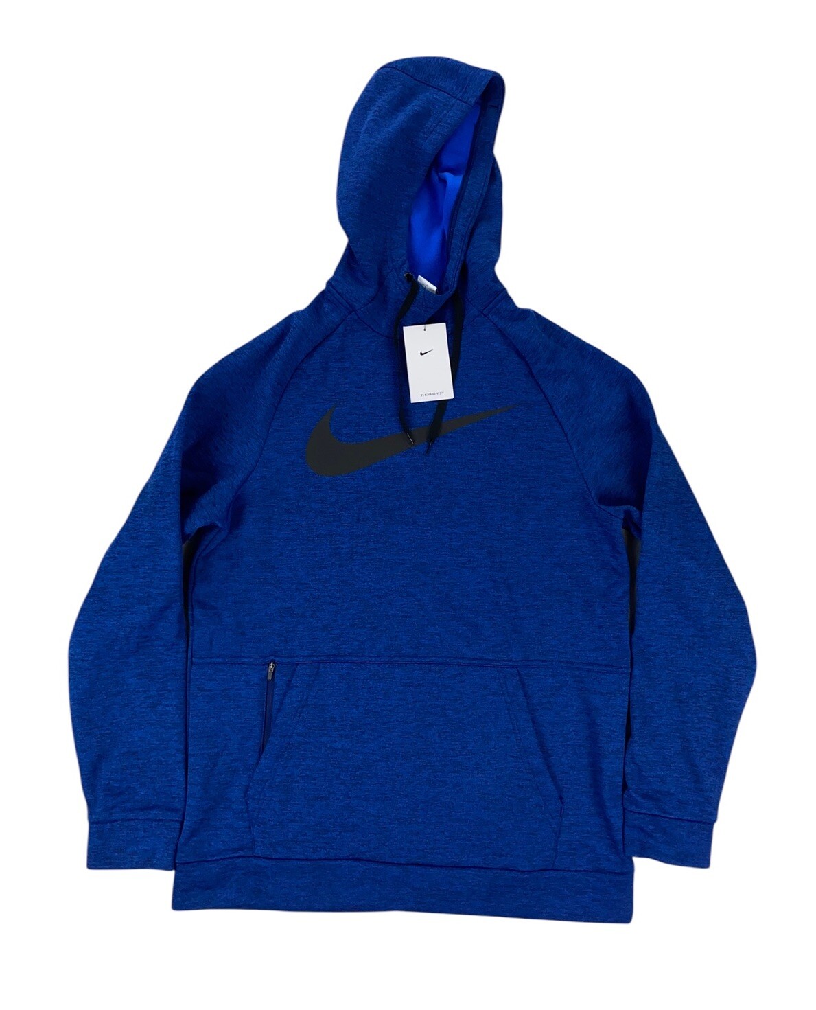 НОВЫЙ пуловер Nike Therma-Fit Swoosh с капюшоном Синий Черный Мужской Размер M CU6238-492