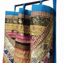 33% OFF 90" STUNNING EMBROIDERY SARI BEAD DOOR CURTAIN DRAPE TAPESTRY VALANCE