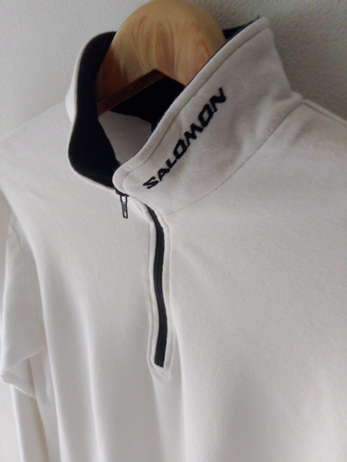 Felpa Salomon vintage 1 4 zip cotone bianco taglia grande