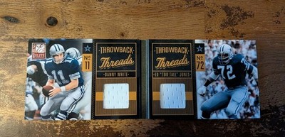 Danny White & Ed "Too Tall" Jones Throwback Threads Panini 2011 Game Worn /99 