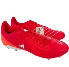 adidas Adizero RS-15 Elite Adults Soft Ground Rugby Boots Red Size UK 12 New