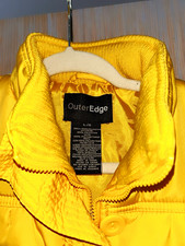 OuterEdge Yellow Puffer Vest Womens L Quilted...