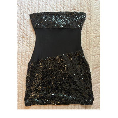 sergio hudson mini black dress Black Sequins Strapless Short Homecoming Dresses with Beadings DM24082 –  Dressmeet main image 1