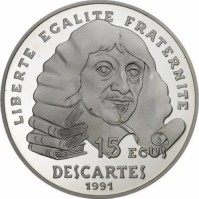 France, 100 Francs, Descartes, 1991, Paris, BE, Argent, FDC, Gadoury:c24 - Photo 1/2