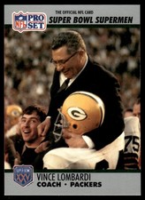 1990 Pro Set Super Bowl Supermen #28 Vince Lombardi - Green Bay Packers