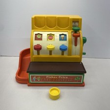 Vintage 1974 Fisher-Price Cash Register With 1 Coin