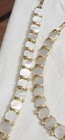 LISNER VINTAGE MOTHER OF PEARL NECKLACE & MAT. BRACELET 50'S/60 ERA — photo 4