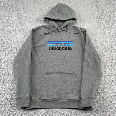 Patagonia Hoodie Mens Large Gray Uprisal Hoody Fitz Roy Logo Pullover Sweatshirt