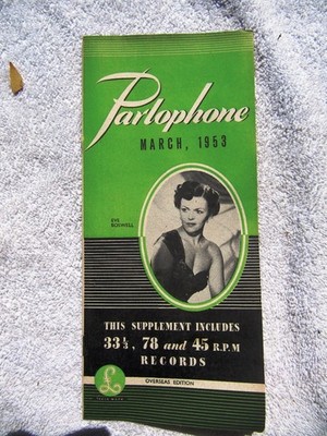 Mar 1953 British PARLOPHONE Supplement Eve Boswell Record Overseas CATALOG LP 45