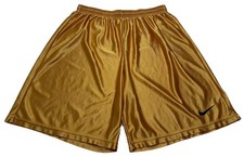 Vintage Nike Silky Satin Basketball Dazzle Shorts Size Large Gold Made in USA