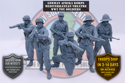 World War 2 Toy Soldiers - Afrika Korps Army Men - 54mm - Germany