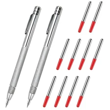 2 Pack Metal Scribe Pen with Magnet Metal Etching Pen for Glass Ceramics Metal