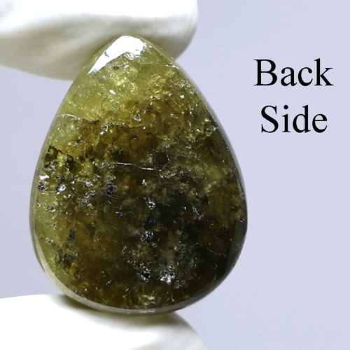 Volcanic Lines 51,6 CTS pietra preziosa cabochon cabochon naturale vesuvianite naturale superficie grezza - Foto 9 di 11