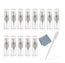 - 10pcs Mini Clear 2ml 5/8 Dram Fine Mist Atomizer Vial Glass Bottle Spray Refil