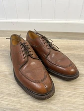 Vintage Florsheim Double V Cleat 8.5 D Handsewn Split Toe NST Shoe Brown