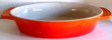 Le Crueset Flame Orange Red Ombre Oval Casserole Baking Dish 11"X7"