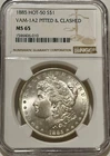 1885 P Morgan Silver Dollar NGC MS65 VAM-1A2 Pitted & Clashed Hot 50
