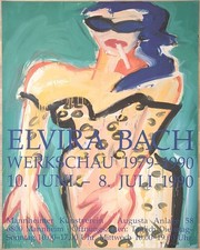 Poster Plakat - Elvira Bach - Neue Wilde Original - Mannheimer Kunstverein 1990