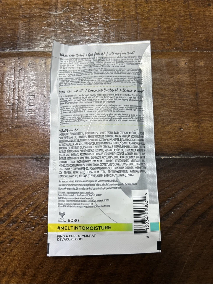 Deva Curl Melt Into Moisture 1 oz travel Sample - Image 2 of 2