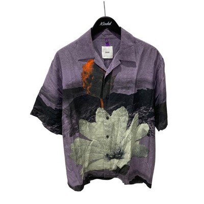 OAMC 3720700159 Kurt Hemd Flora Kurzarm Lila 8312 Größe: L Authentisch Herren