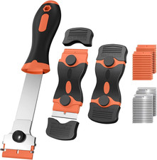 3Pcs Razor Blade Scraper Set Includes 30 Plastic & 30 Metal Blades Multi-Purpose