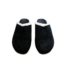 Jenni Kayne Black Shearling-Lined Moc Clog Size 37