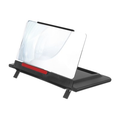 12'' Screen Magnifier for Cell Phone, 3D Magnifying Projector Black 10.6x7.4x0.7''