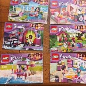 LEGO Friends Manual Only Lot 41011 3931 3932 41028 41003 3939 3934 3936 41001