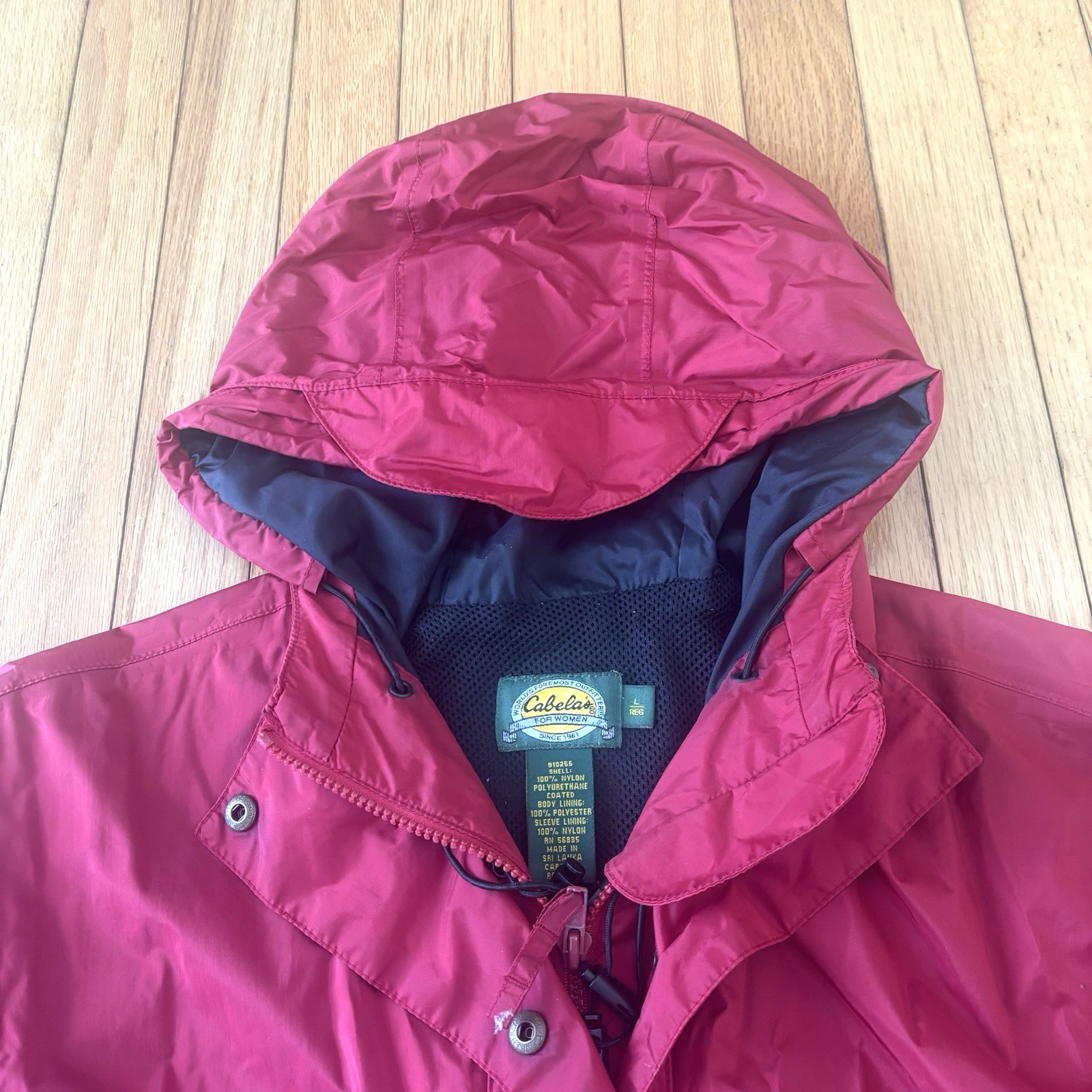 Cabelas Womens Jacket Large Regular Packable Red … - image 2