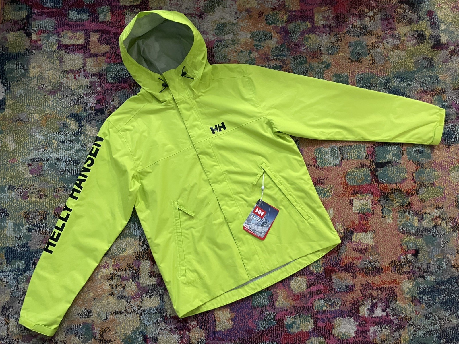 NWT Helly Hansen Ervik Mens Medium Full Zip Hooded Jacket Az