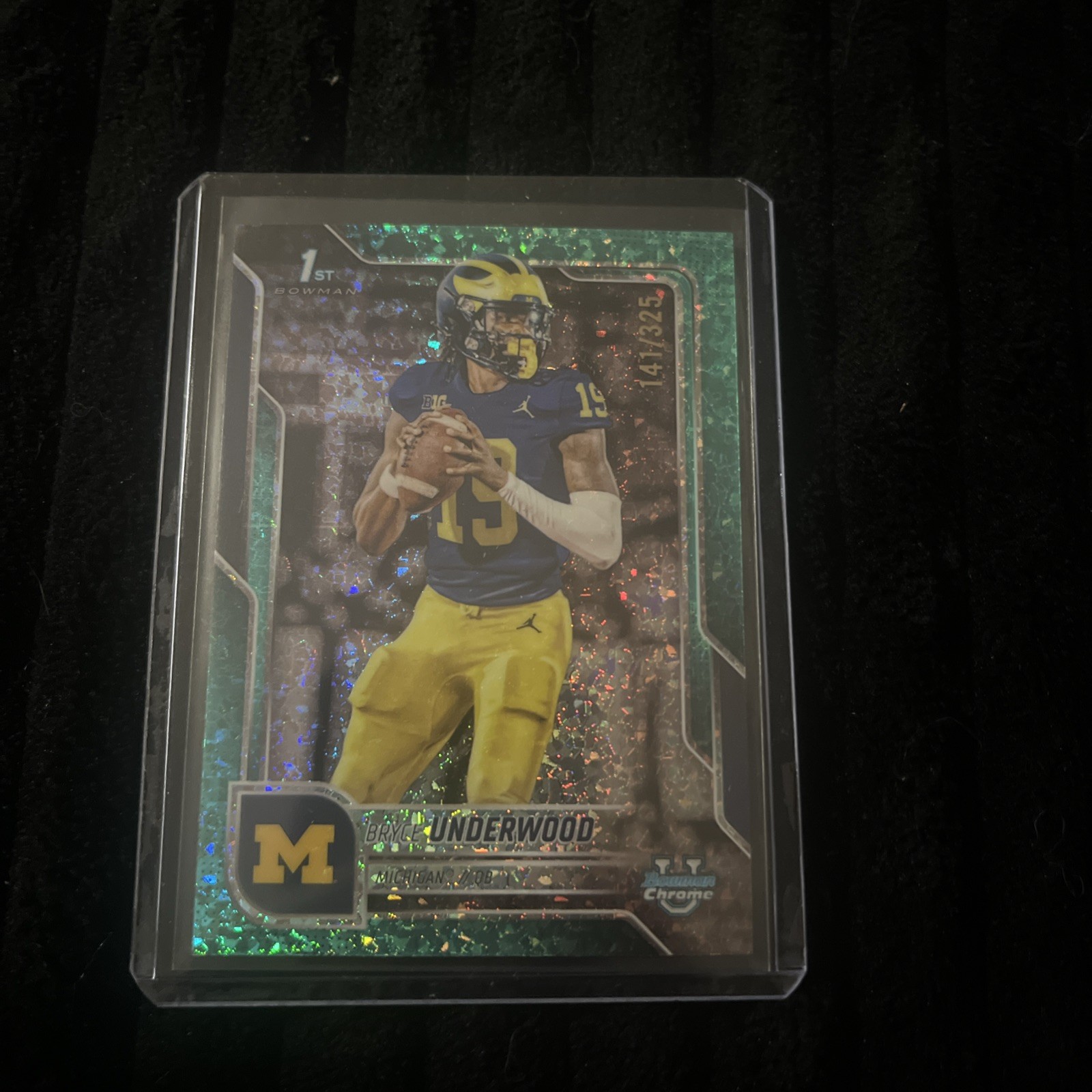 2025 Bowman University Chrome Bryce Underwood 1st Bowman Aqua Mini Diamond #/325